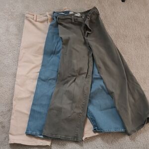 Set of Three Casual Pants in Neutral Tones